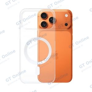 Coque Silicone MagSafe Compatible pour Apple iPhone 17 Pro Transparent