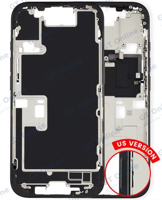 Châssis pour Apple iPhone 16 Pro (version US, origine d'occasion — grade A, Black Titanium)