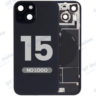 Vitre arrière pour Apple iPhone 15 (sans logo, noir) — réf. 107082130558