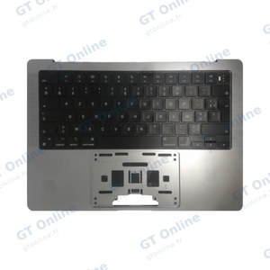 Top Case Apple MacBook Pro Retina 14" M1 Pro/M1 Max (2021) A2442 — Rétro-Éclairage AZERTY Gris Sidéral