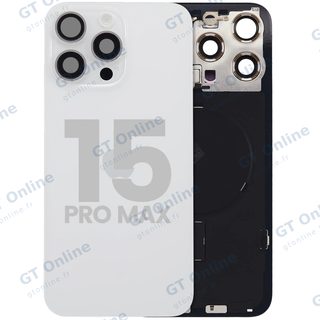 Vitre arrière pour Apple iPhone 15 Pro Max (origine d'occasion — grade A, White Titanium)