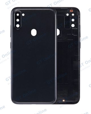 Vitre arrière pour Samsung Galaxy A11 (A115 / 2020) (version internationale, compatible premium, noir)