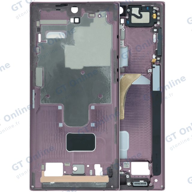 Châssis pour Samsung Galaxy S22 Ultra (pack service origine, Burgundy)