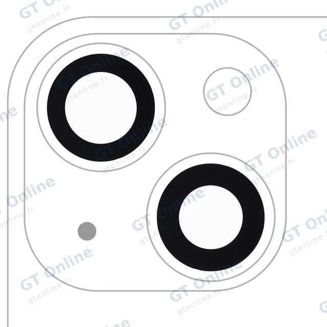 Lentille de caméra arrière avec adhésif pour Apple iPhone 13 / 13 Mini (lot de 2, compatible premium, lot de 10)