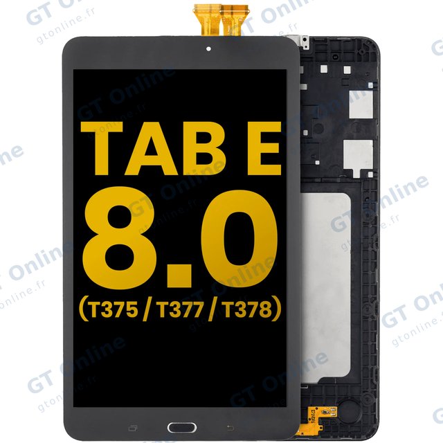 Écran pour Samsung Galaxy Tab E 8.0" (T375 / T377 / T378) (2016) (reconditionné, noir)
