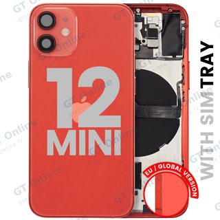Châssis pour Apple iPhone 12 Mini (version EU, origine d'occasion — grade B, rouge)