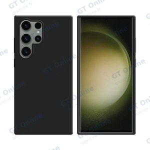 Coque Silicone Compatible pour Samsung Galaxy S23 Ultra 5G S918 (#3) Noir