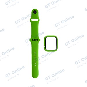 Protection Silicone pour Apple Watch 38mm avec Bracelet Sport (8) Vert Pomme