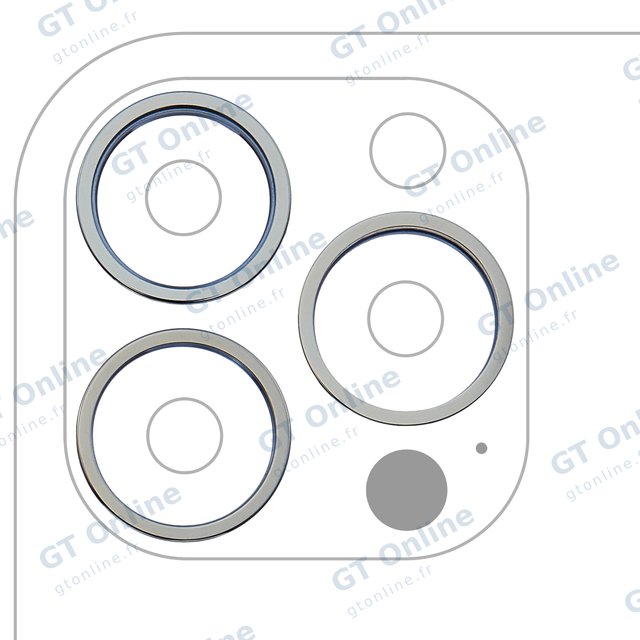 Anneau de contour de caméra arrière pour Apple iPhone 13 Pro / 13 Pro Max (lot de 3, Alpine Green)