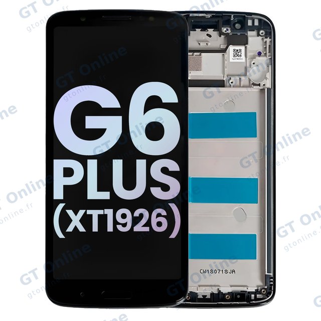Écran LCD avec châssis pour Motorola Moto G6 Plus (XT1926 / 2018) (origine, noir)