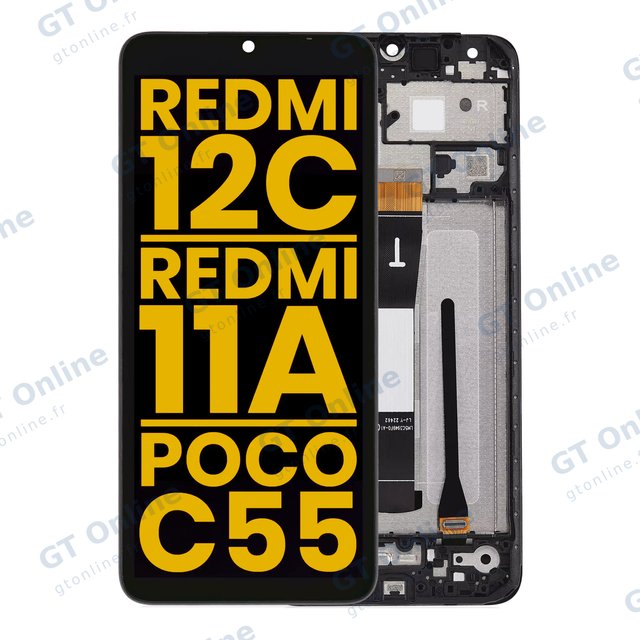Écran pour Xiaomi Redmi 12C / Redmi 11A / Poco C55 (reconditionné, toutes couleurs)