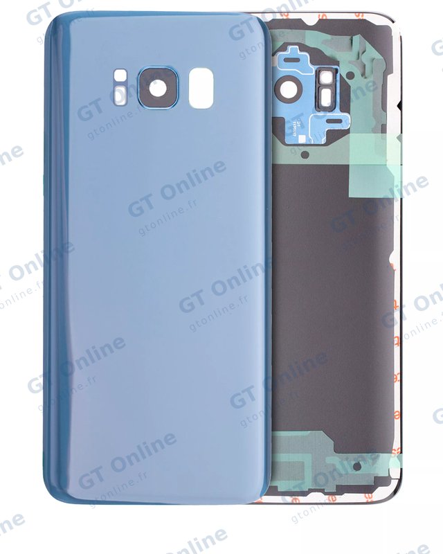 Vitre arrière pour Samsung Galaxy S8 (pack service origine, Coral Blue)