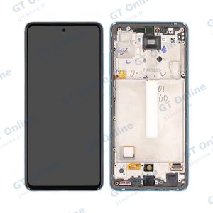 Écran Tactile Oled avec Châssis Samsung Galaxy A52 5G A526/Galaxy A52 4G A525 Awesome Blue