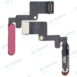 Bouton supérieur avec nappe pour iPad 10 / iPad A16 (2022 / 2025, compatible, rose) — vue 2
