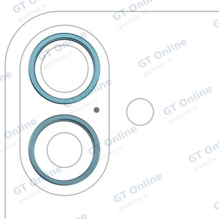 Anneau de contour de caméra arrière pour Apple iPhone 16 / 16 Plus (turquoise, lot de 2)