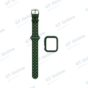 Protection Silicone pour Apple Watch 42mm avec Bracelet Boucle (6) Vert Militaire