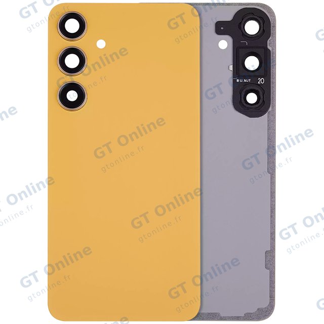 Vitre arrière pour Samsung Galaxy S24 Plus 5G (sans logo, compatible premium, Sandstone Orange)