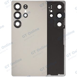 Vitre arrière pour Samsung Galaxy S25 Ultra 5G (sans logo, compatible premium, Titanium Gray)