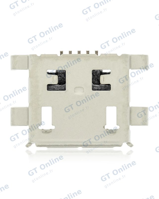 Connecteur de charge à souder — format Micro B, 5 broches, 4 points de fixation (C393)