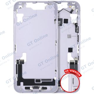 Châssis pour Apple iPhone 14 (version US, origine d'occasion — grade B, violet)