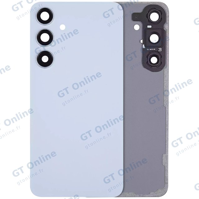 Vitre arrière pour Samsung Galaxy S24 Plus 5G (sans logo, compatible premium, Sapphire Blue)