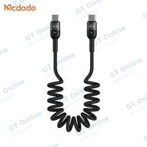 Câble Data USB-C vers USB-C Mcdodo CA-7860 (avec LED) 60W 1.8m Noir