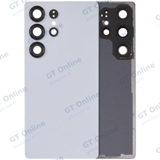 Vitre arrière pour Samsung Galaxy S25 Ultra 5G (sans logo, compatible premium, Titanium Silver Blue)