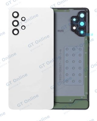 Vitre arrière pour Samsung Galaxy A32 4G (A325 / 2021) (pack service origine, blanc Awesome)
