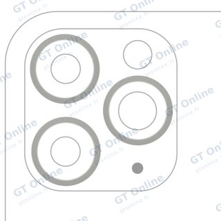 Anneau de contour de caméra arrière pour Apple iPhone 11 Pro / 11 Pro Max (argent, lot de 3, lot de 10)