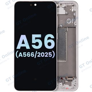 Écran OLED avec châssis pour Samsung Galaxy A56 5G (A566 / 2025) (pack service origine, rose)