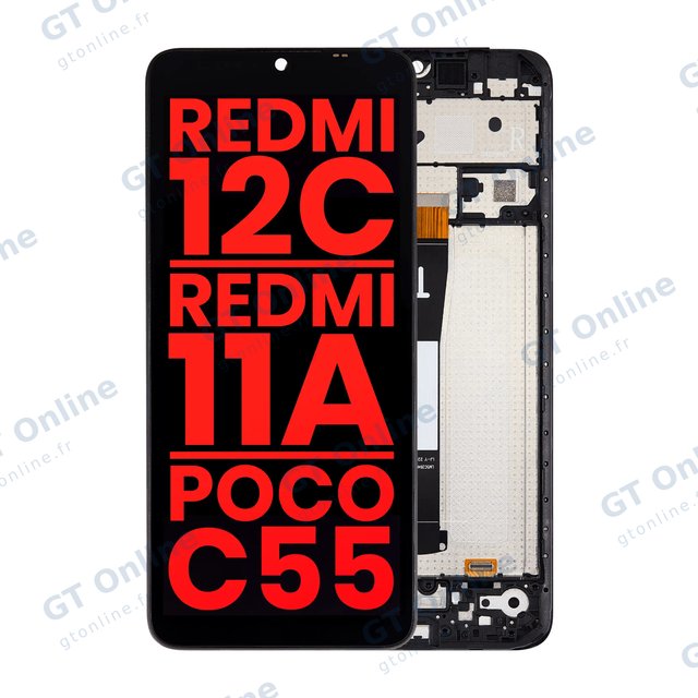 Écran pour Xiaomi Redmi 12C / Redmi 11A / Poco C55 (compatible premium, toutes couleurs)