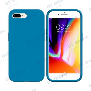 Coque Silicone Compatible pour Apple iPhone 7 Plus/iPhone 8 Plus (#16) Bleu Ciel