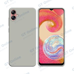 Coque Silicone Compatible pour Samsung Galaxy A04e A042 (#9) Blanc