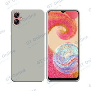Coque Silicone Compatible pour Samsung Galaxy A04e A042 (#9) Blanc