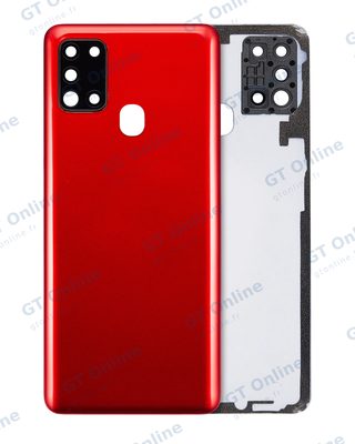 Vitre arrière pour Samsung Galaxy A21S (A217 / 2020) (compatible premium, rouge)