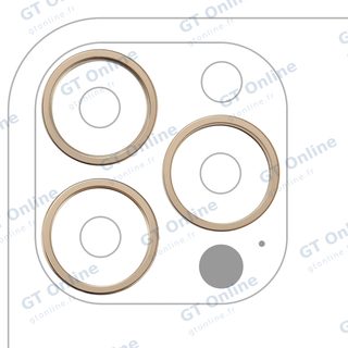 Anneau de contour de caméra arrière pour Apple iPhone 13 Pro / 13 Pro Max (lot de 3, or, lot de 10)