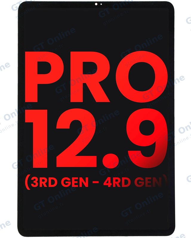 Écran pour Apple iPad Pro 12.9" 3rd Gen (2018) / iPad 12.9" 4th Gen (2020) (compatible premium, toutes couleurs)