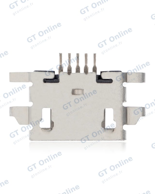 Connecteur de charge à souder — format Micro B, 5 broches, 4 points de fixation (C105)