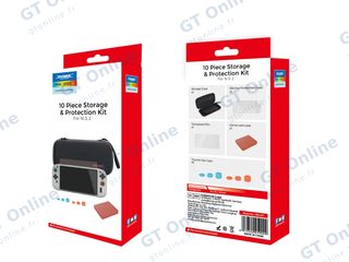 Kit 10 pièces pour Nintendo Switch 2 (housse, film, coque silicone, boîtier de jeux, capuchons) DOBE TNS-5111 — noir