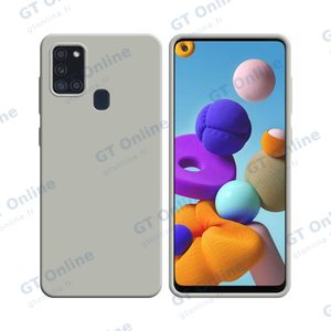 Coque Silicone Compatible pour Samsung Galaxy A21S A217F (#9) Blanc