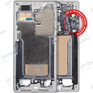 Châssis pour Samsung Galaxy S25 Ultra (version US & internationale, titane blanc argent)