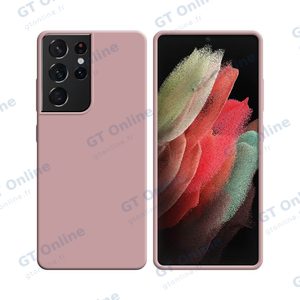 Coque Silicone Compatible pour Samsung Galaxy S21 Ultra 5G G998 (#17) Rose