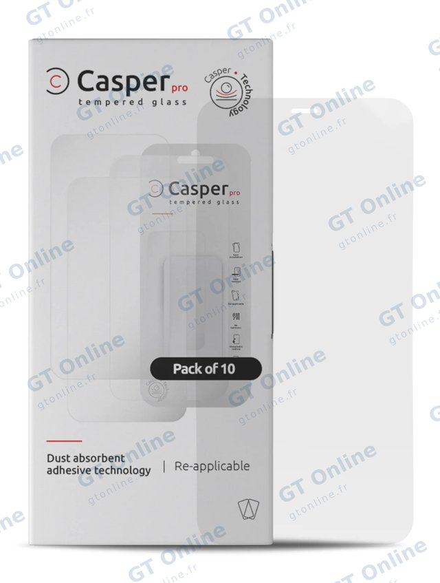 Verre trempé Casper Pro pour Apple iPhone 12 Pro Max (lot de 10, transparent)