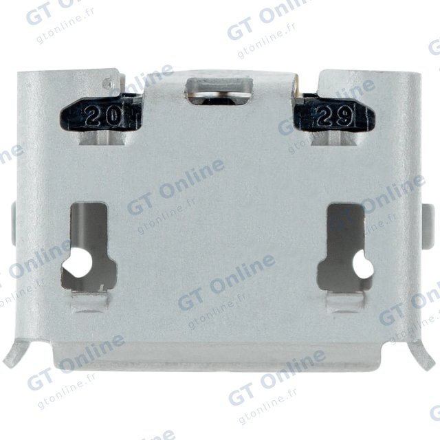 Connecteur de charge à souder — format Micro B, 5 broches, 2 points de fixation (C004)