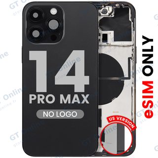 Châssis pour Apple iPhone 14 Pro Max (version US, compatible premium, noir sidéral)