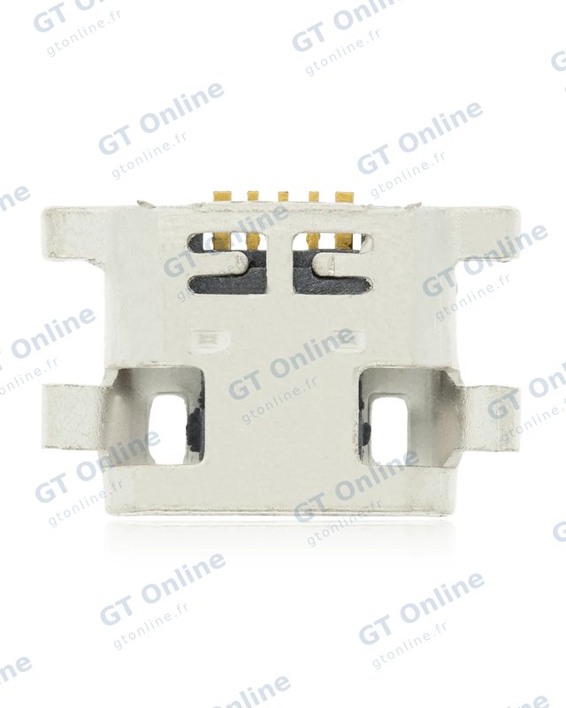 Connecteur de charge à souder — format Micro B, 5 broches, 4 points de fixation (C396)