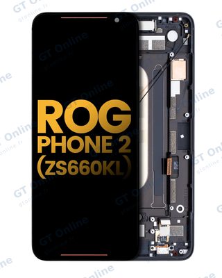 Écran OLED avec châssis pour Asus ROG Phone 2 (ZS660KL) (reconditionné, noir mat)