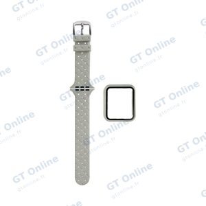 Protection Silicone pour Apple Watch 42mm avec Bracelet Boucle (2) Blanc