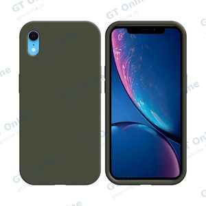Coque Silicone Compatible pour Apple iPhone XR (#34) Gris Foncé