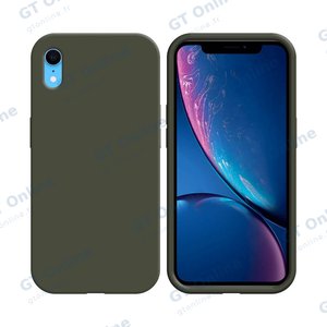 Coque Silicone Compatible pour Apple iPhone XR (#34) Gris Foncé